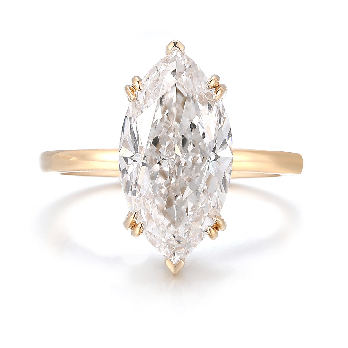 Lab Grown Diamond Ring 14K Gold - MUSHAN Lüks Özel Tasarım 14K 18K