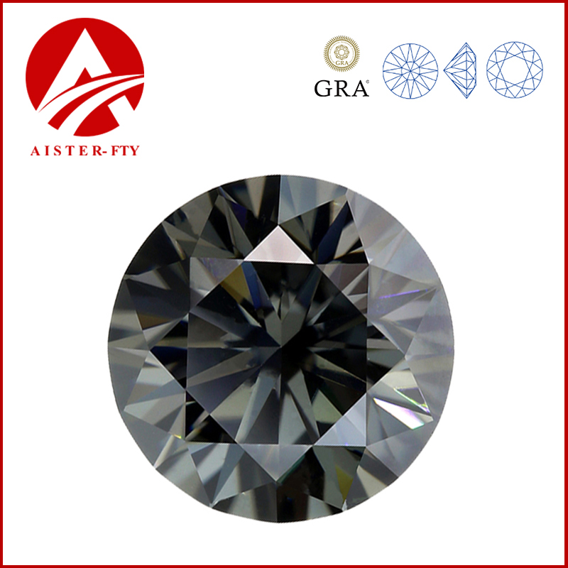 Gra Certificate Loose Moissanite Stone - Gri renk Moissanite gevşek taş 0.5-5.0ct
