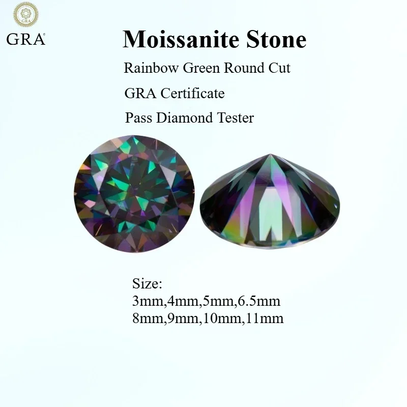 Gra Certificate Loose Moissanite Stone - GRA Sertifikalı, Elmas Testinden Geçmiş, Mücevher