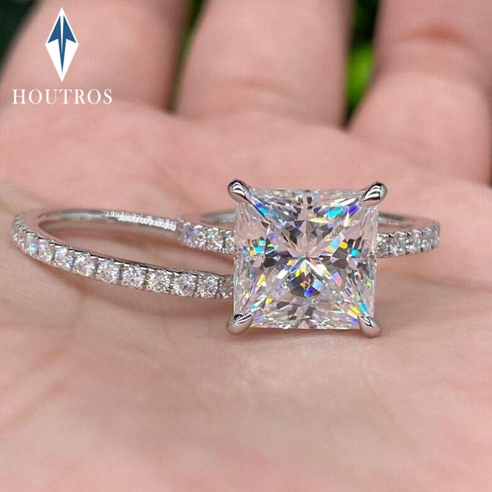 Moissanite Engagement Ring 2 Carat D Vvs1 - 2 karat D VVS1 prenses kesim