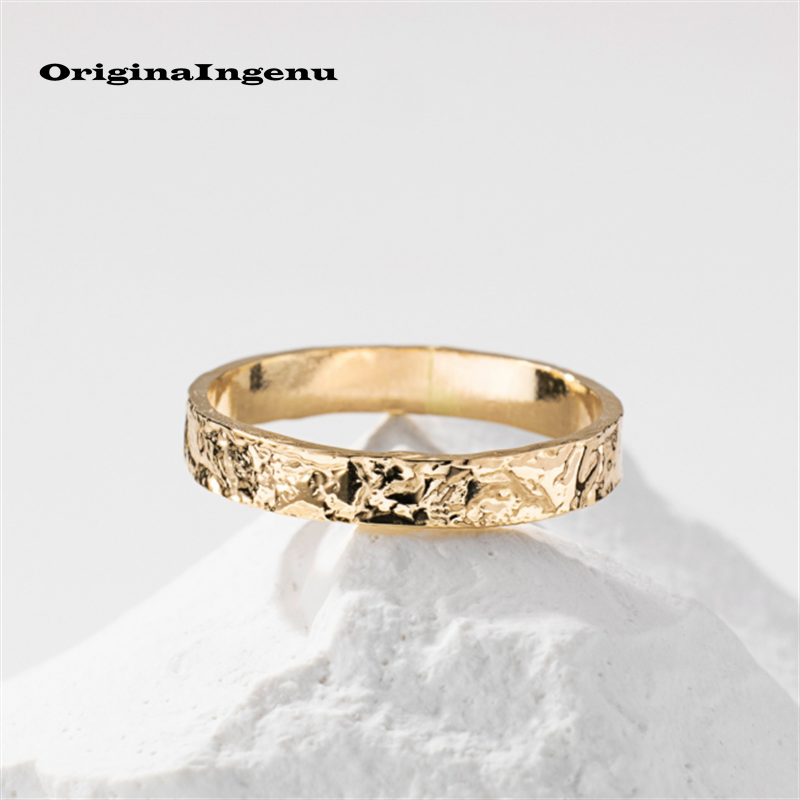 Lab Grown Diamond Ring 14K Gold - 14K altın dolgulu el yapımı dövülmüş