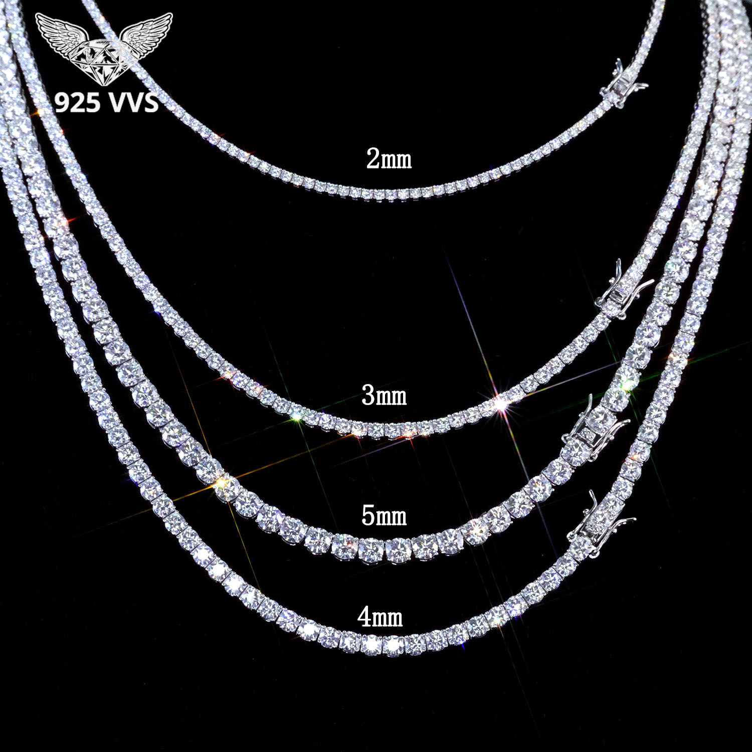 Moissanite Tennis Bracelet 925 Sterling - 925 VVS Moissanit Tenis Zinciri Kaliteli