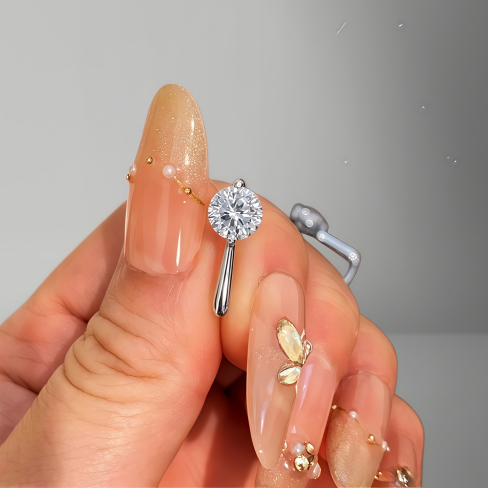 0.5-1CT Yuvarlak Kesim Moissan - Moissanite Stud Earrings Round Cut 1Ct incelemesi ve fiyatı