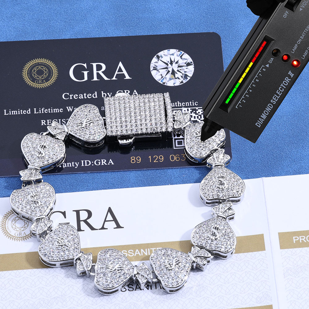 % 100 Geçiş Pırlanta Testi Moz - Moissanite Cuban Link Chain Iced Out incelemesi ve fiyatı