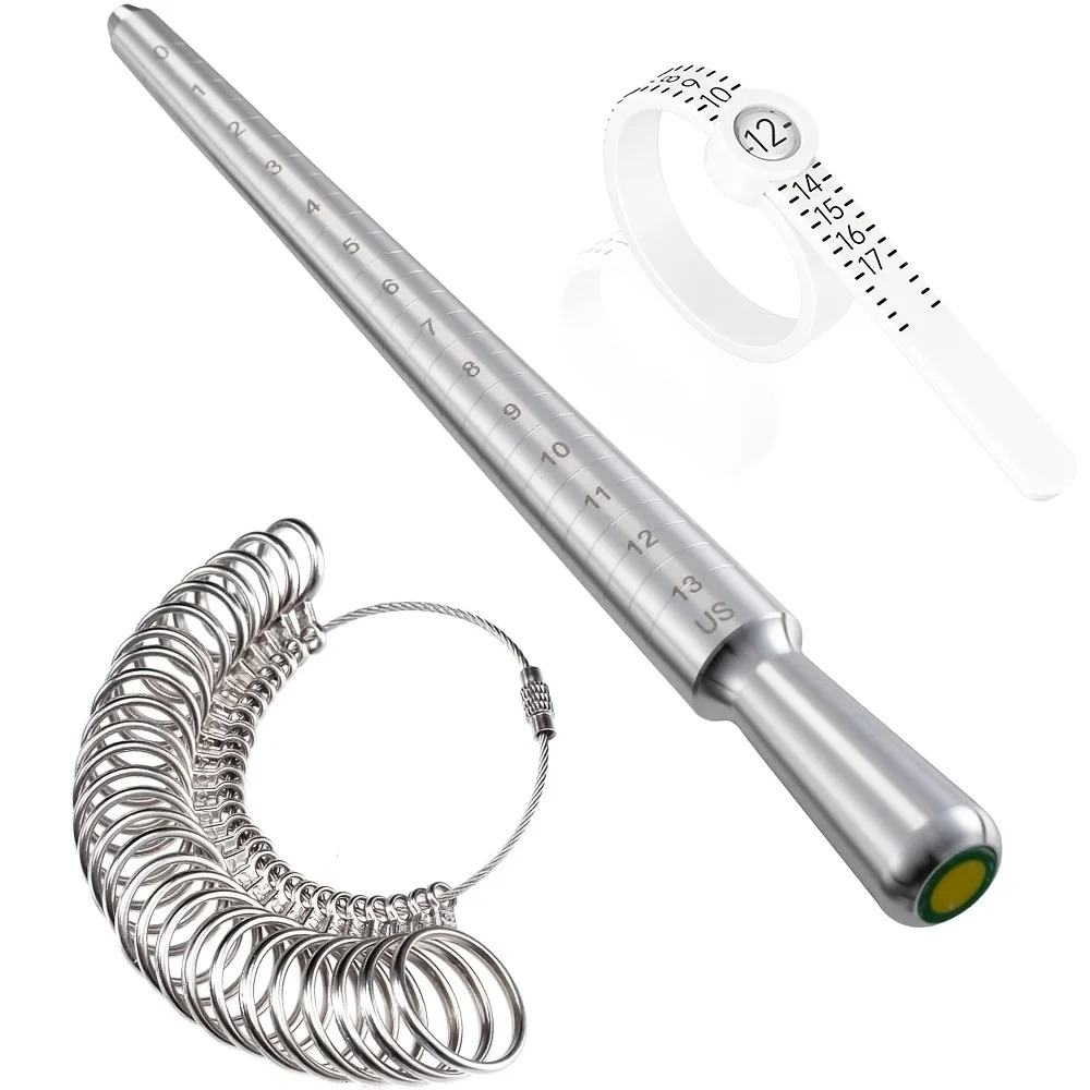 3 Parçalı ABD Ölçüsü Yüzük Ölç - Ring Sizer Measuring Tool Mandrel Set incelemesi ve fiyatı