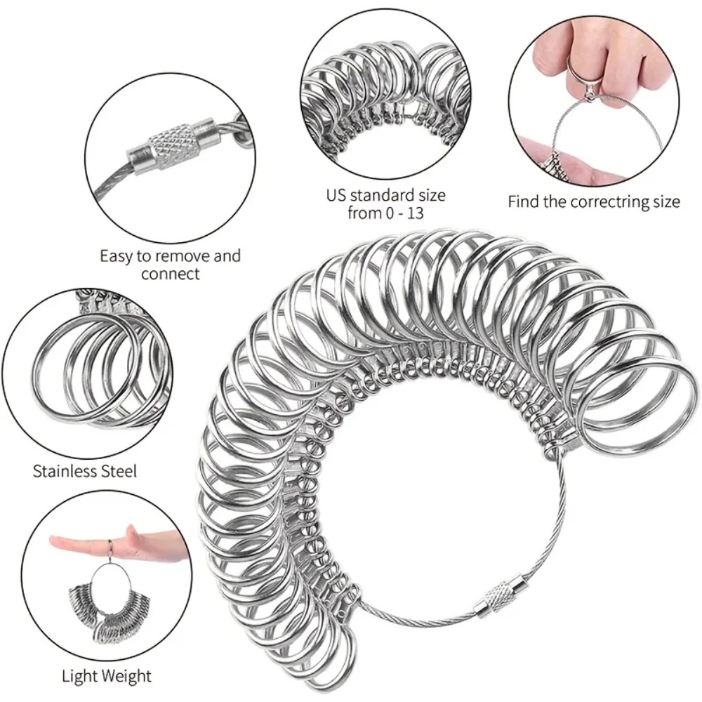 3 Parçalı ABD Ölçüsü Yüzük Ölç - Ring Sizer Measuring Tool Mandrel Set incelemesi ve fiyatı