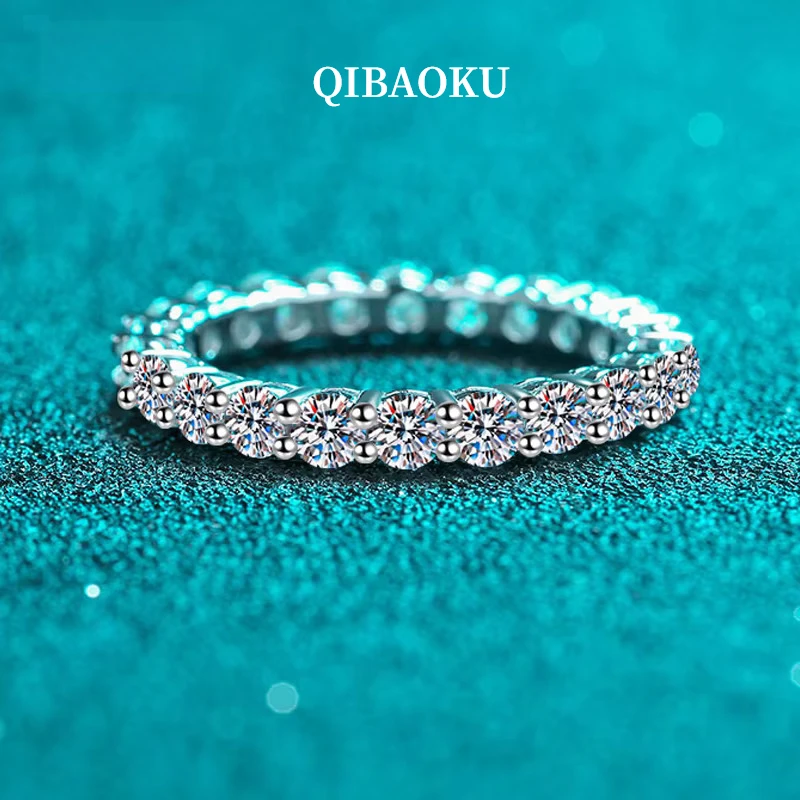 NASIA 3 mm Moissanite Taşlı Ka - Moissanite Eternity Band Ring Stackable incelemesi ve fiyatı