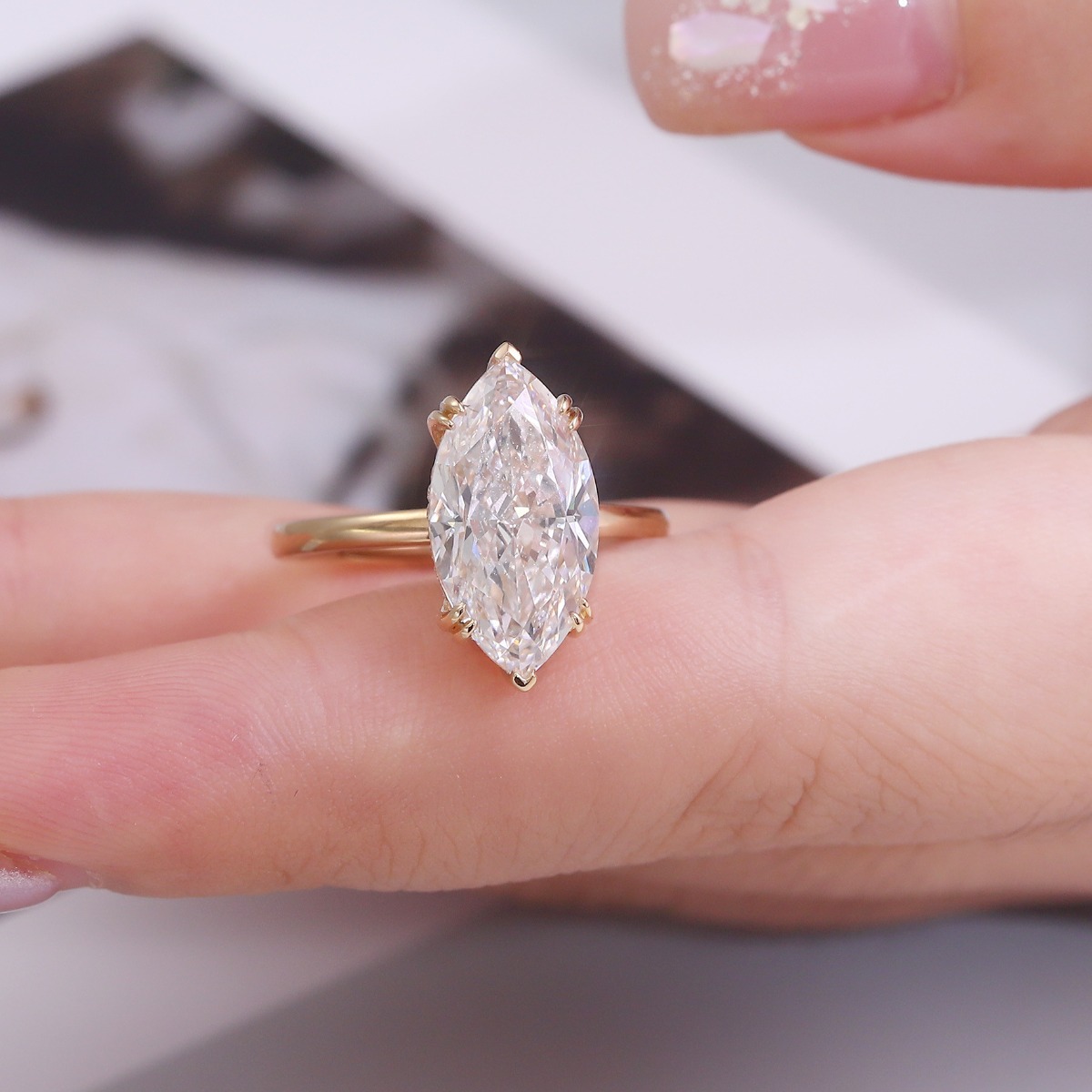 MUSHAN Lüks Özel Tasarım 14K 1 - Lab Grown Diamond Ring 14K Gold incelemesi ve fiyatı