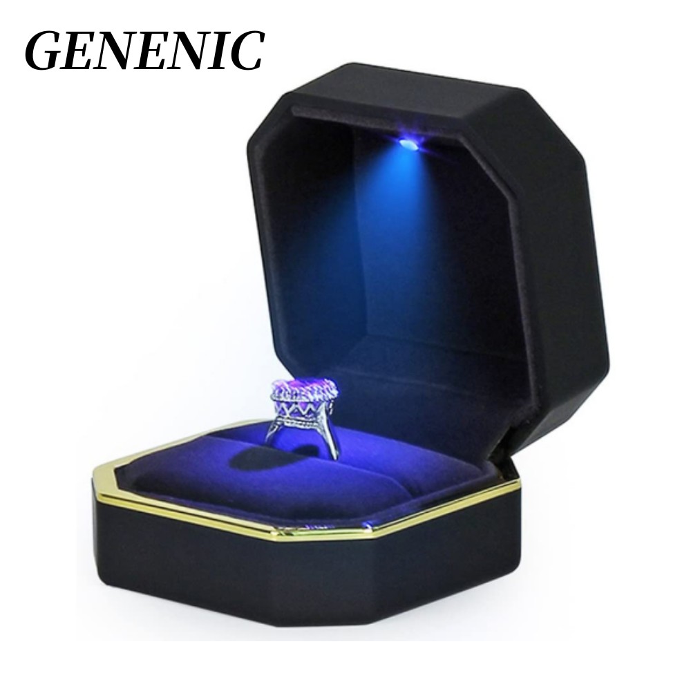 1 adet LED takı yüzük kutusu l - Velvet Ring Box Led Light Proposal incelemesi ve fiyatı