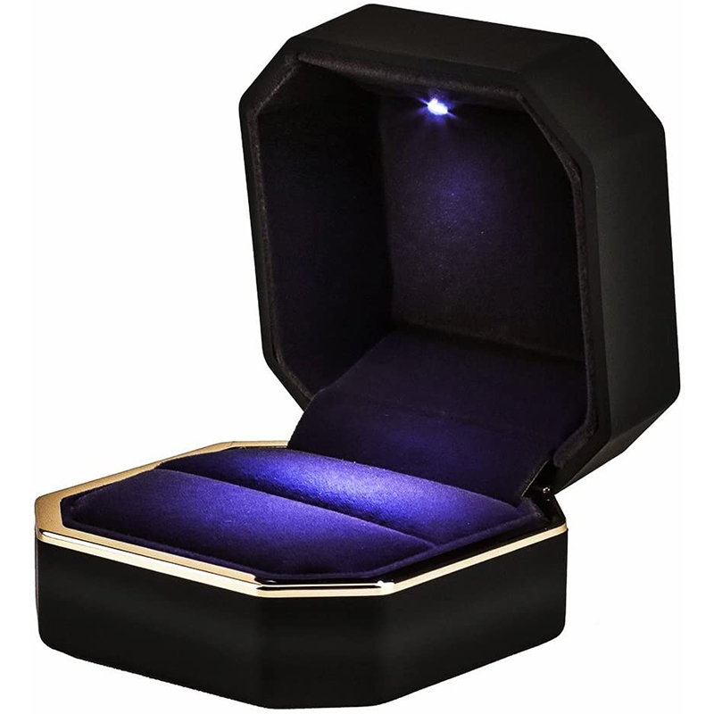 1 adet LED takı yüzük kutusu l - Velvet Ring Box Led Light Proposal incelemesi ve fiyatı
