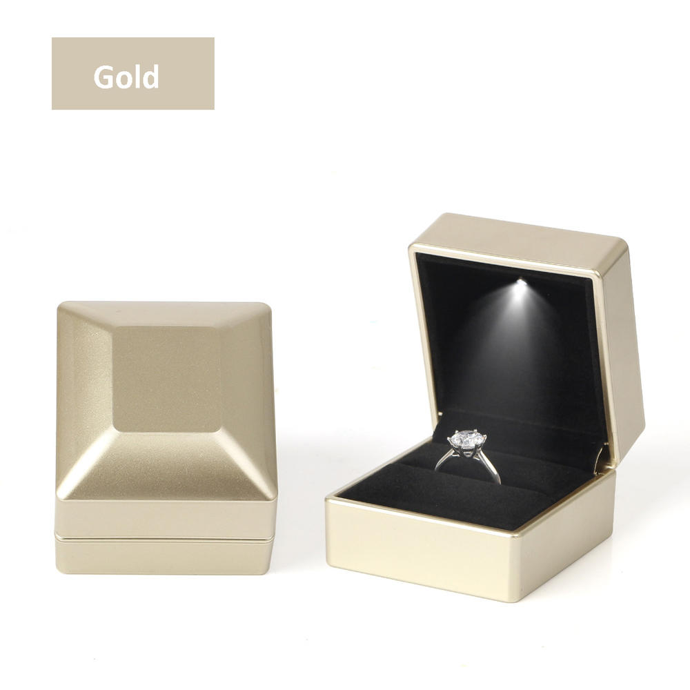 1 adet LED takı yüzük kutusu l - Velvet Ring Box Led Light Proposal incelemesi ve fiyatı