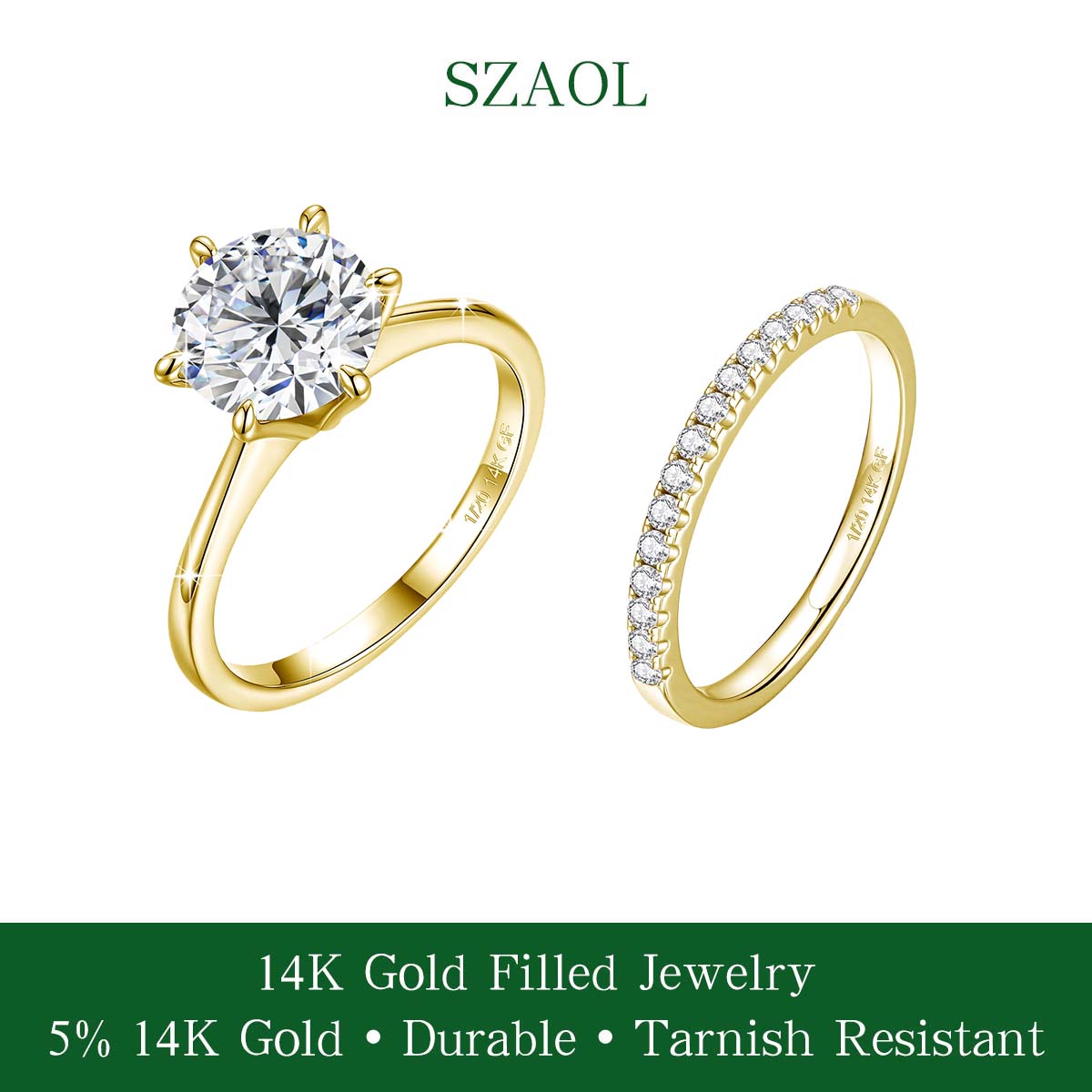 14 Ayar Altın Kaplama Tektaş N - Lab Grown Diamond Ring 14K Gold incelemesi ve fiyatı