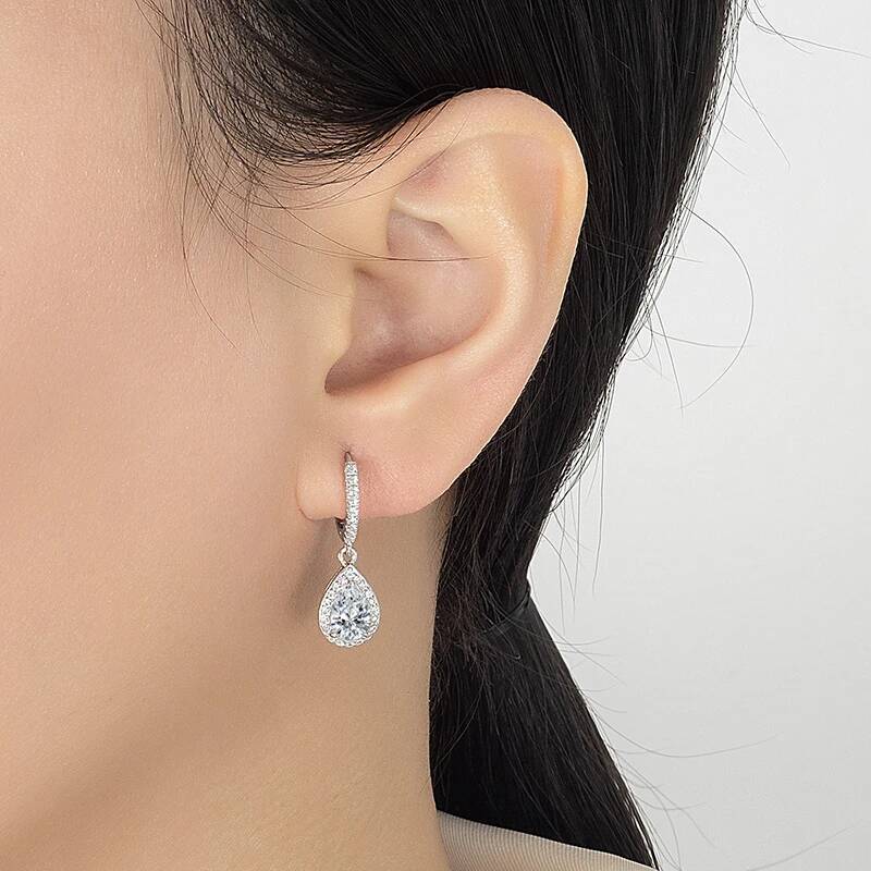 JoiasHome 1CT Armut Kesim Moza - Moissanite Stud Earrings Round Cut 1Ct incelemesi ve fiyatı