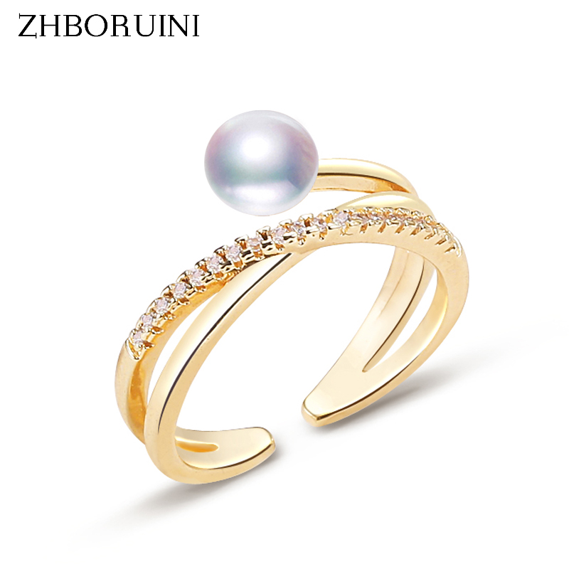 ZHBORUINI 2024 Yeni Inci Yüzük - Lab Grown Diamond Ring 14K Gold incelemesi ve fiyatı