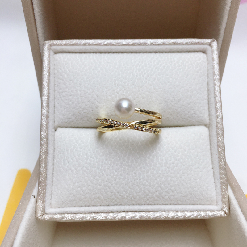 ZHBORUINI 2024 Yeni Inci Yüzük - Lab Grown Diamond Ring 14K Gold incelemesi ve fiyatı