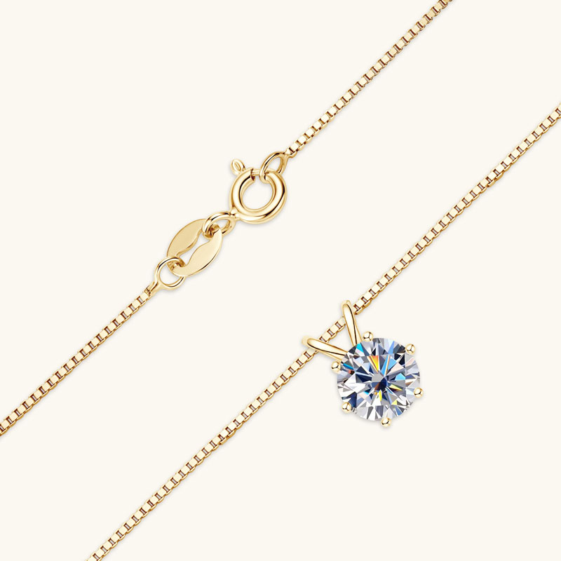 OXTAO D VVS1 0,5-5 karat Moiss - Moissanite Pendant Necklace Solitaire incelemesi ve fiyatı