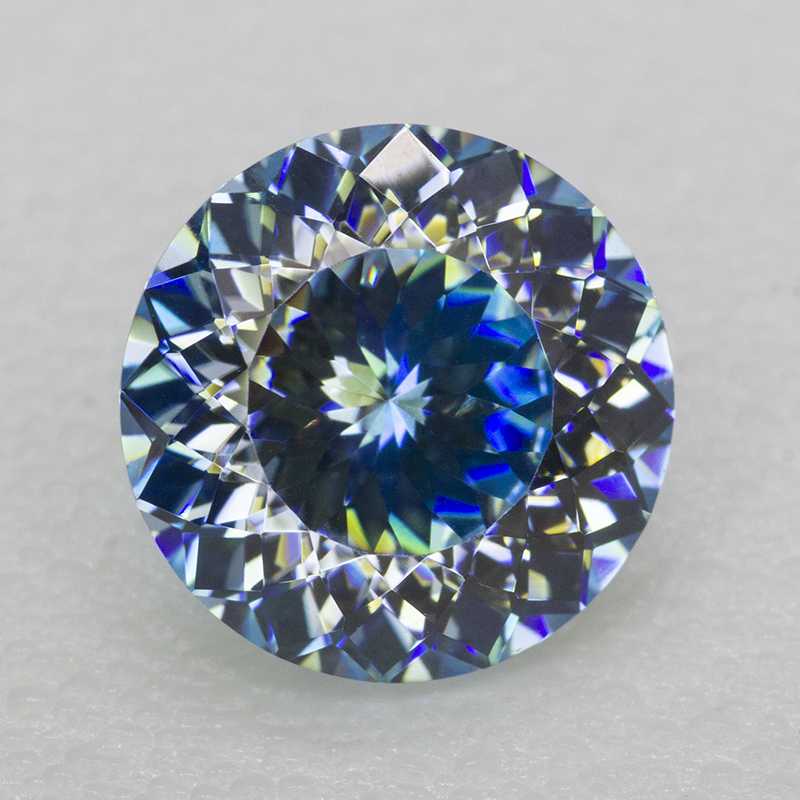 Aquamarine yuvarlak 100 Facete - Gra Certificate Loose Moissanite Stone incelemesi ve fiyatı
