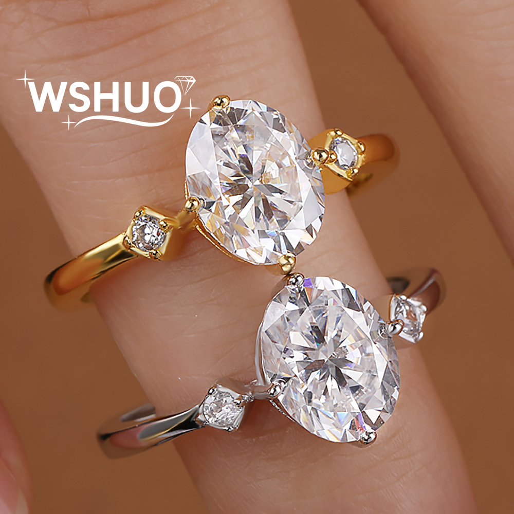 2 karat D/VVS1 Oval Kesim Moza - Moissanite Engagement Ring 2 Carat D Vvs1 incelemesi ve fiyatı