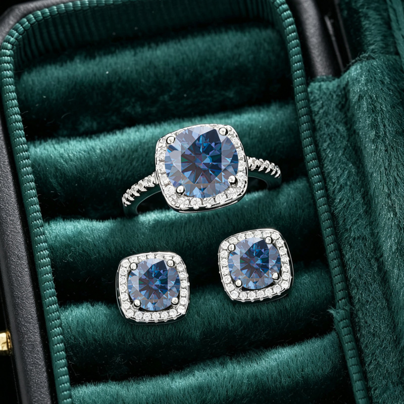 BR S925 Gümüş, 18K Beyaz Altın - Moissanite Stud Earrings Round Cut 1Ct incelemesi ve fiyatı