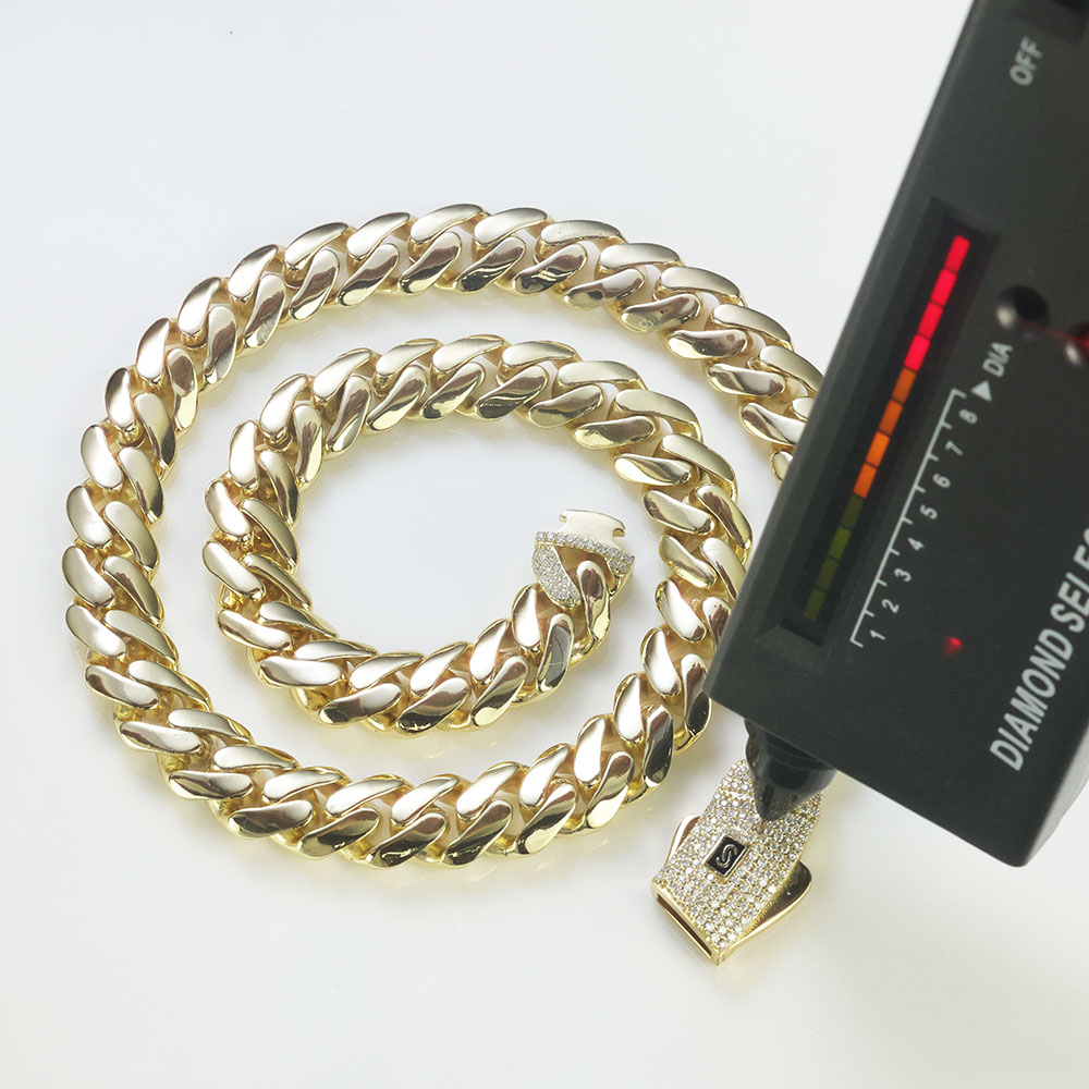 ESKEEM Yeni 925 Gümüş Monako Z - Moissanite Cuban Link Chain Iced Out incelemesi ve fiyatı