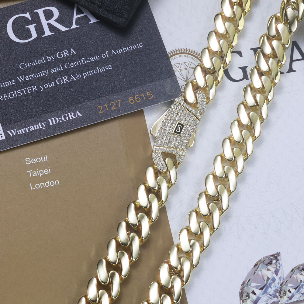 ESKEEM Yeni 925 Gümüş Monako Z - Moissanite Cuban Link Chain Iced Out incelemesi ve fiyatı