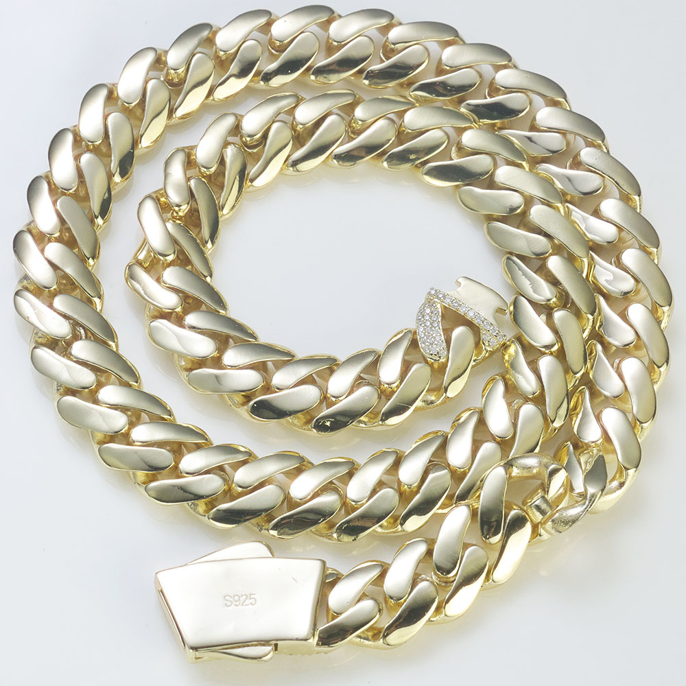 ESKEEM Yeni 925 Gümüş Monako Z - Moissanite Cuban Link Chain Iced Out incelemesi ve fiyatı