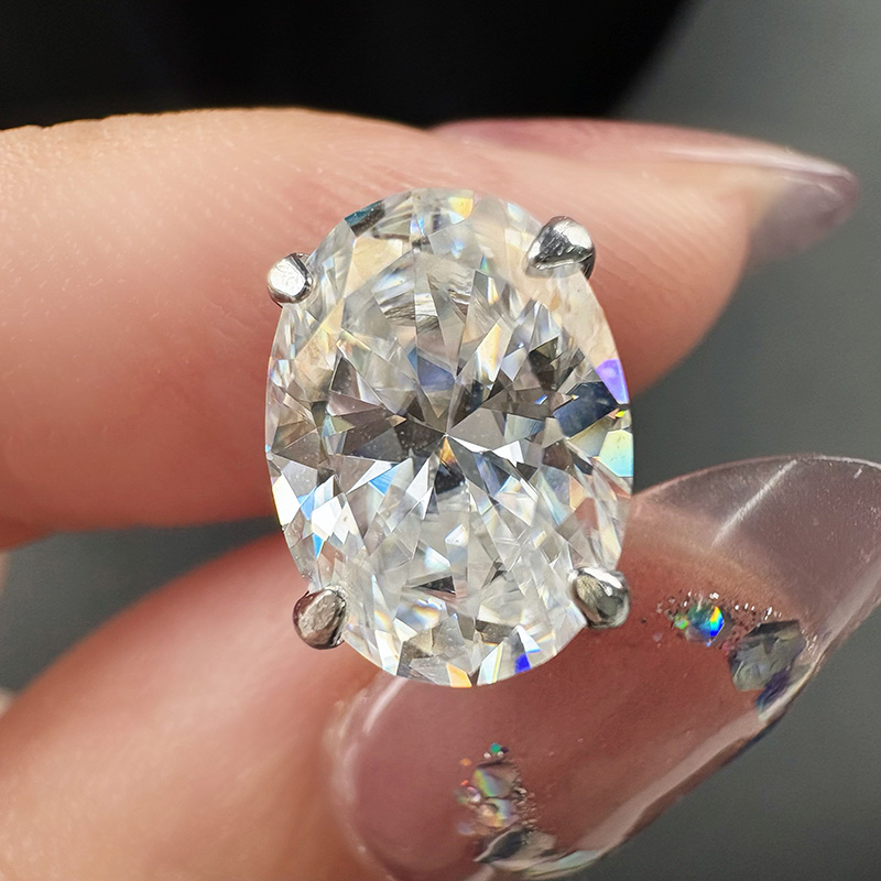 OEVAS 1-4 Karat Oval Kesim Moi - Moissanite Stud Earrings Round Cut 1Ct incelemesi ve fiyatı