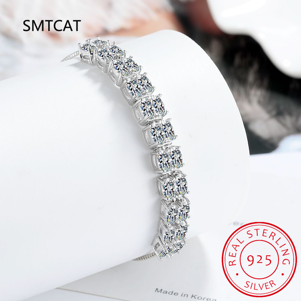 6mm Mozanit tenis bilekliği El - Moissanite Tennis Bracelet 925 Sterling incelemesi ve fiyatı