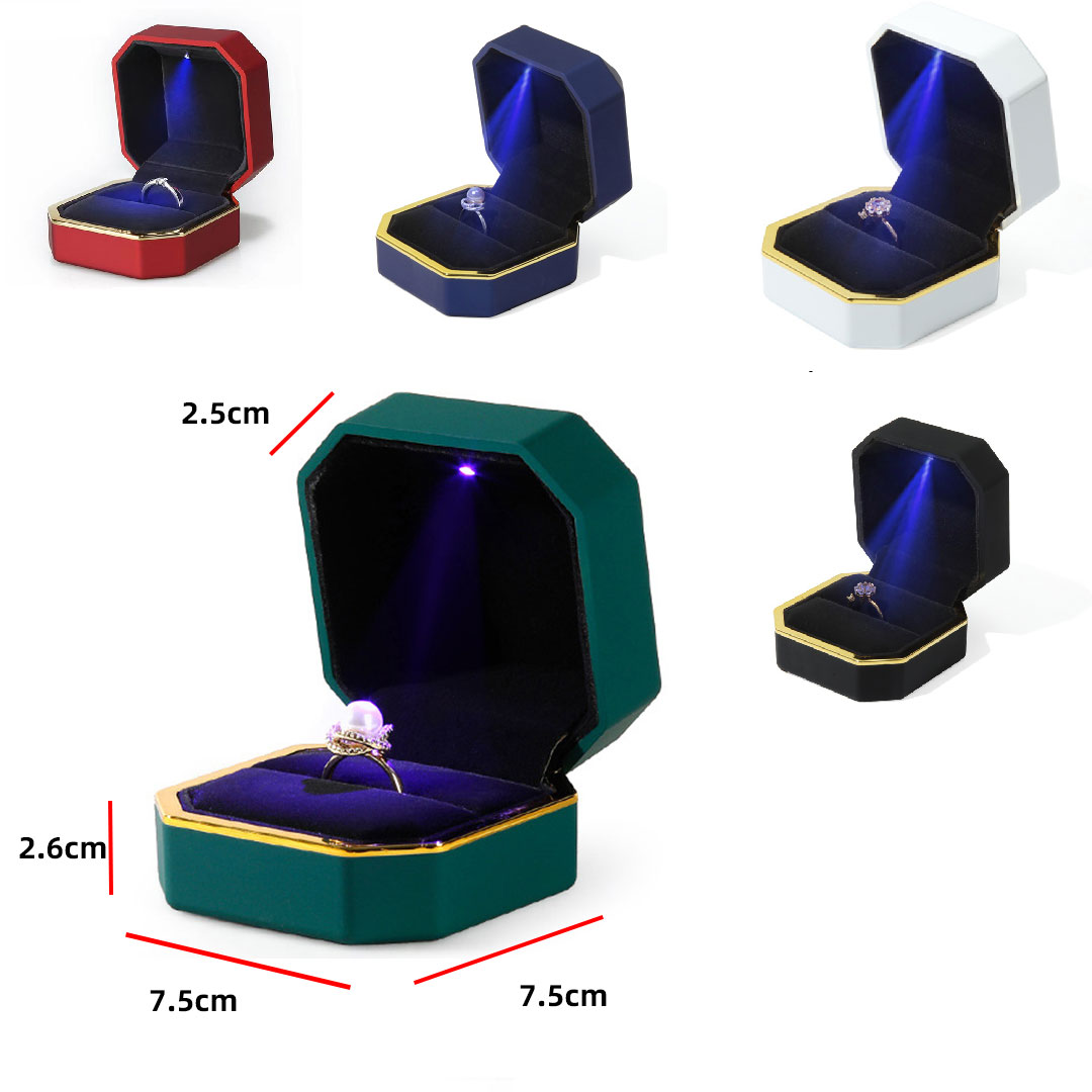 Kalp Şeklinde LED Işıklı Mücev - Velvet Ring Box Led Light Proposal incelemesi ve fiyatı
