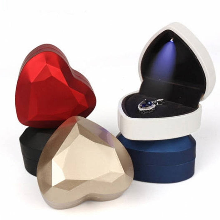 Kalp Şeklinde LED Işıklı Mücev - Velvet Ring Box Led Light Proposal incelemesi ve fiyatı
