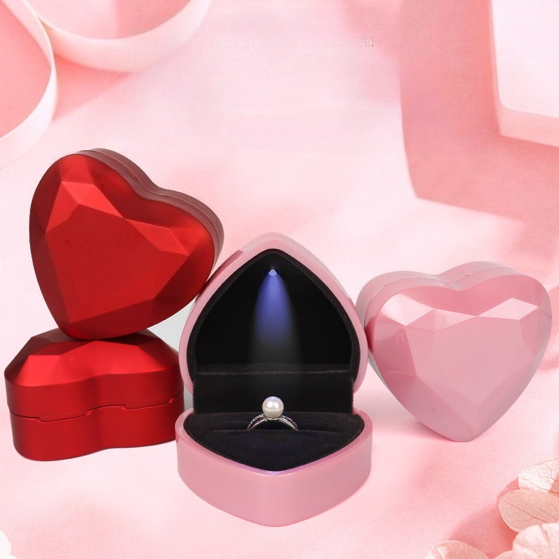 Yaratıcı Yüzük Kutusu Kalp Şek - Velvet Ring Box Led Light Proposal incelemesi ve fiyatı