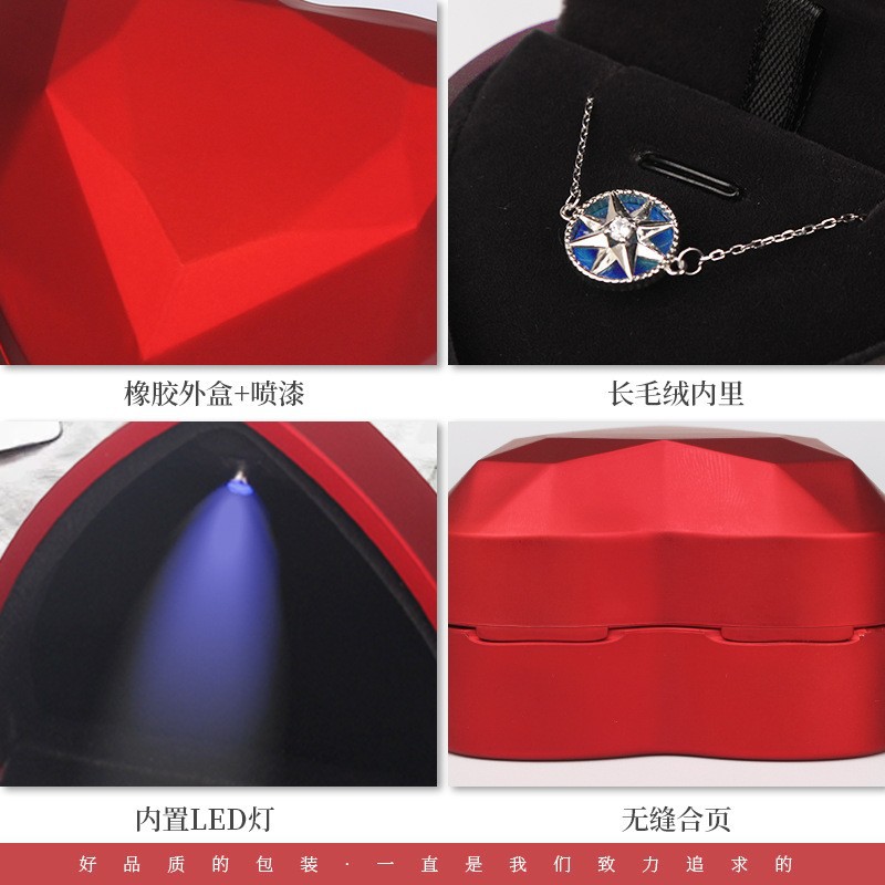 Yaratıcı Yüzük Kutusu Kalp Şek - Velvet Ring Box Led Light Proposal incelemesi ve fiyatı