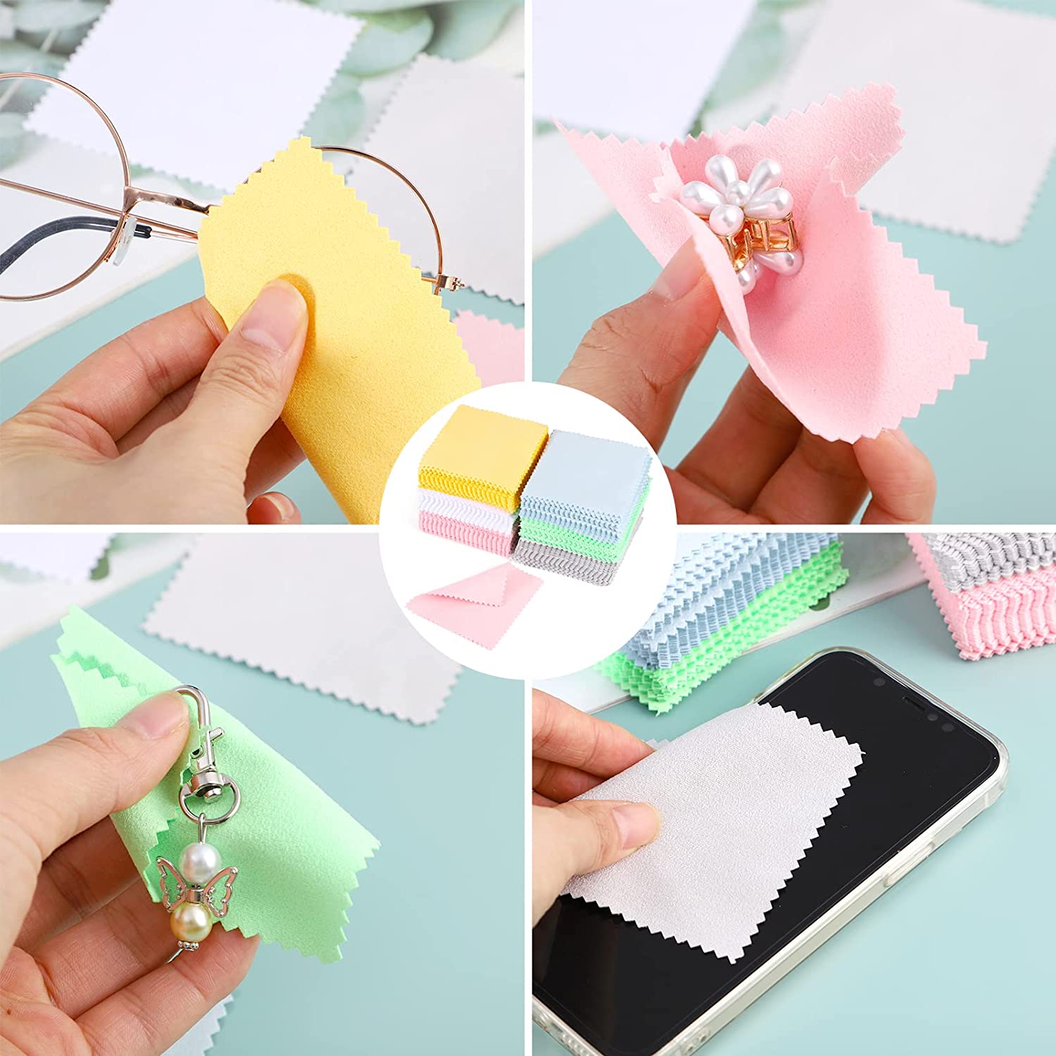 50/20 adet lehçe bez 8x8cm güm - Jewelry Polishing Cloth Silver Cleaner incelemesi ve fiyatı