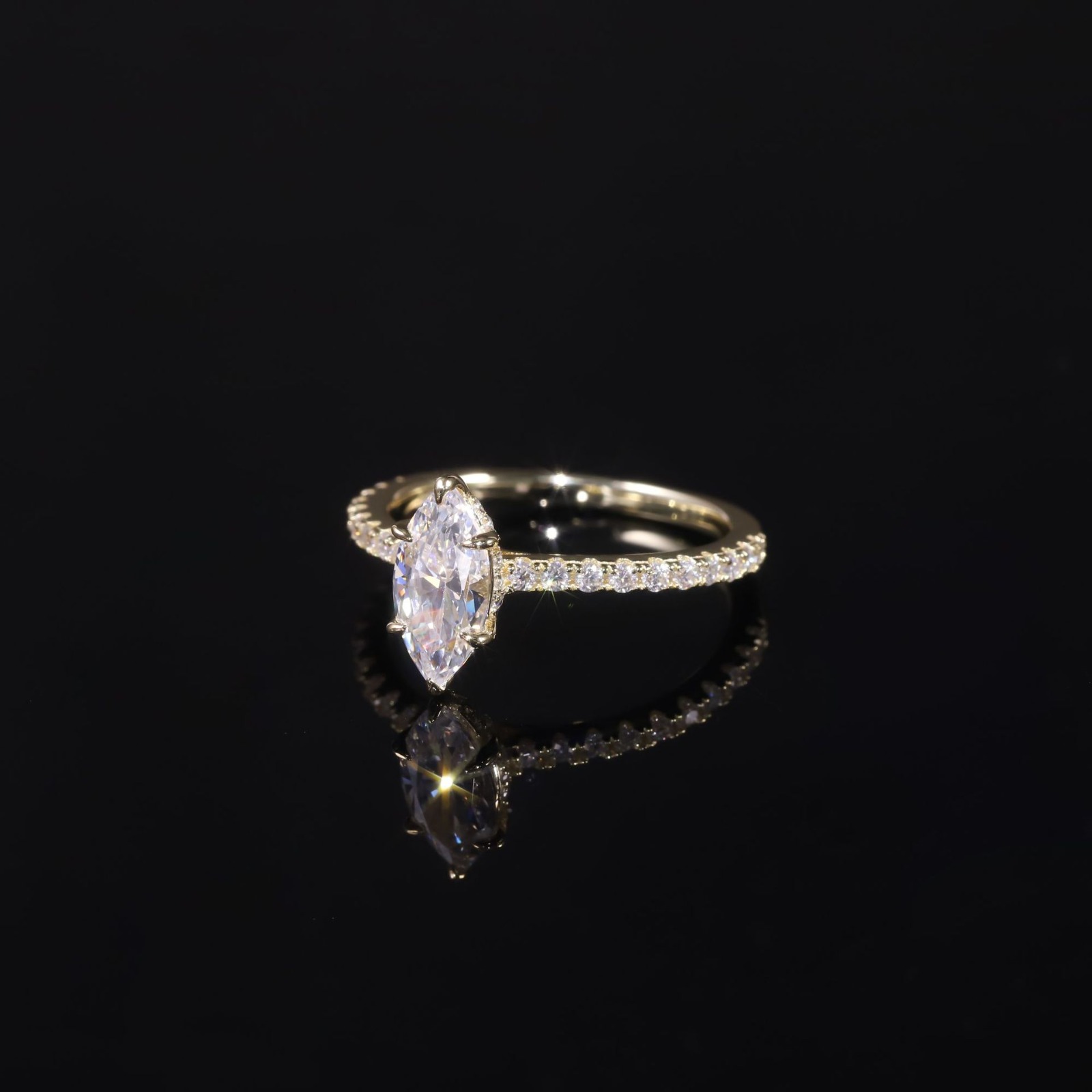 MuShan Mücevher 925 Ayar Gümüş - Lab Grown Diamond Ring 14K Gold incelemesi ve fiyatı