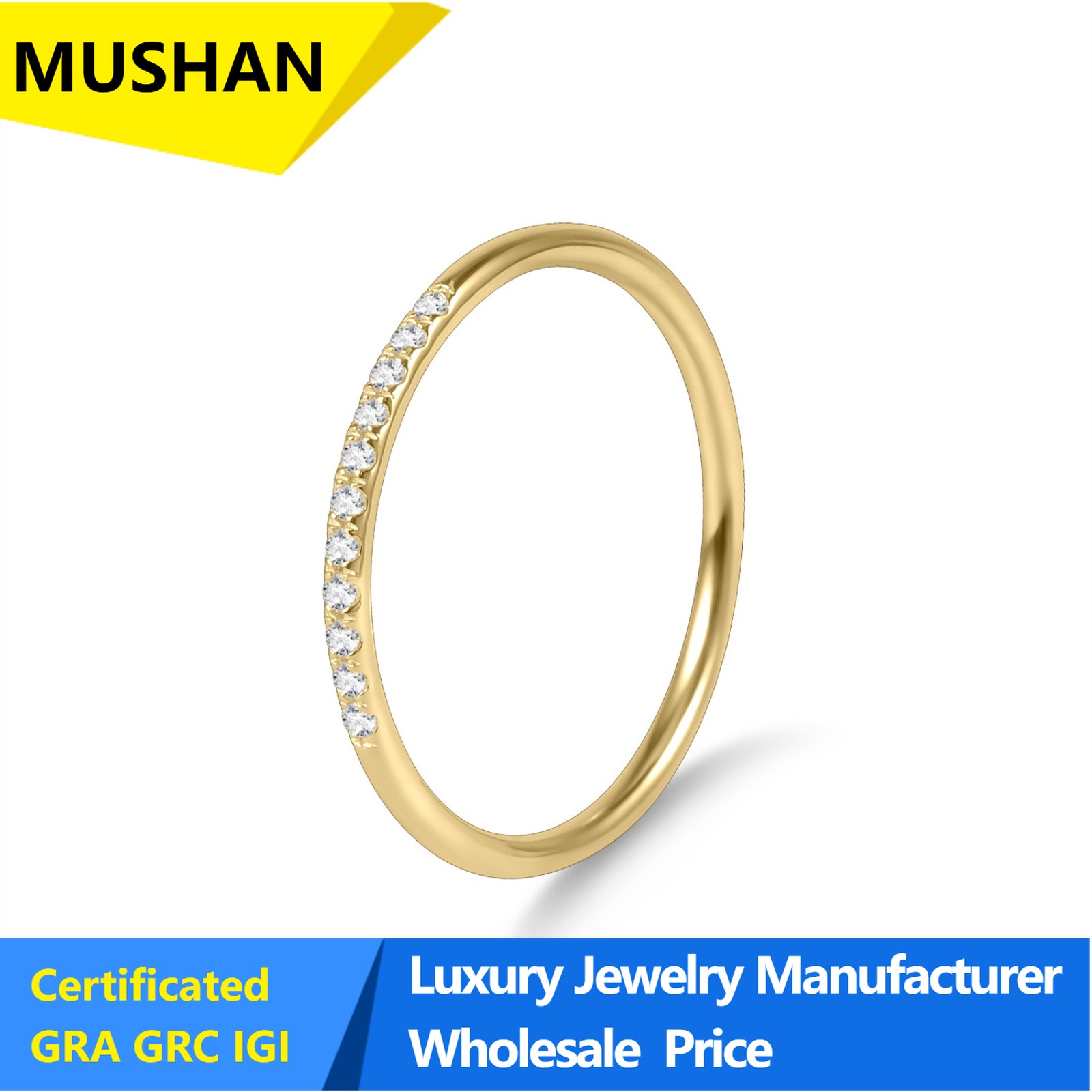 MUSHAN Mücevher, Lüks Toptan S - Lab Grown Diamond Ring 14K Gold incelemesi ve fiyatı