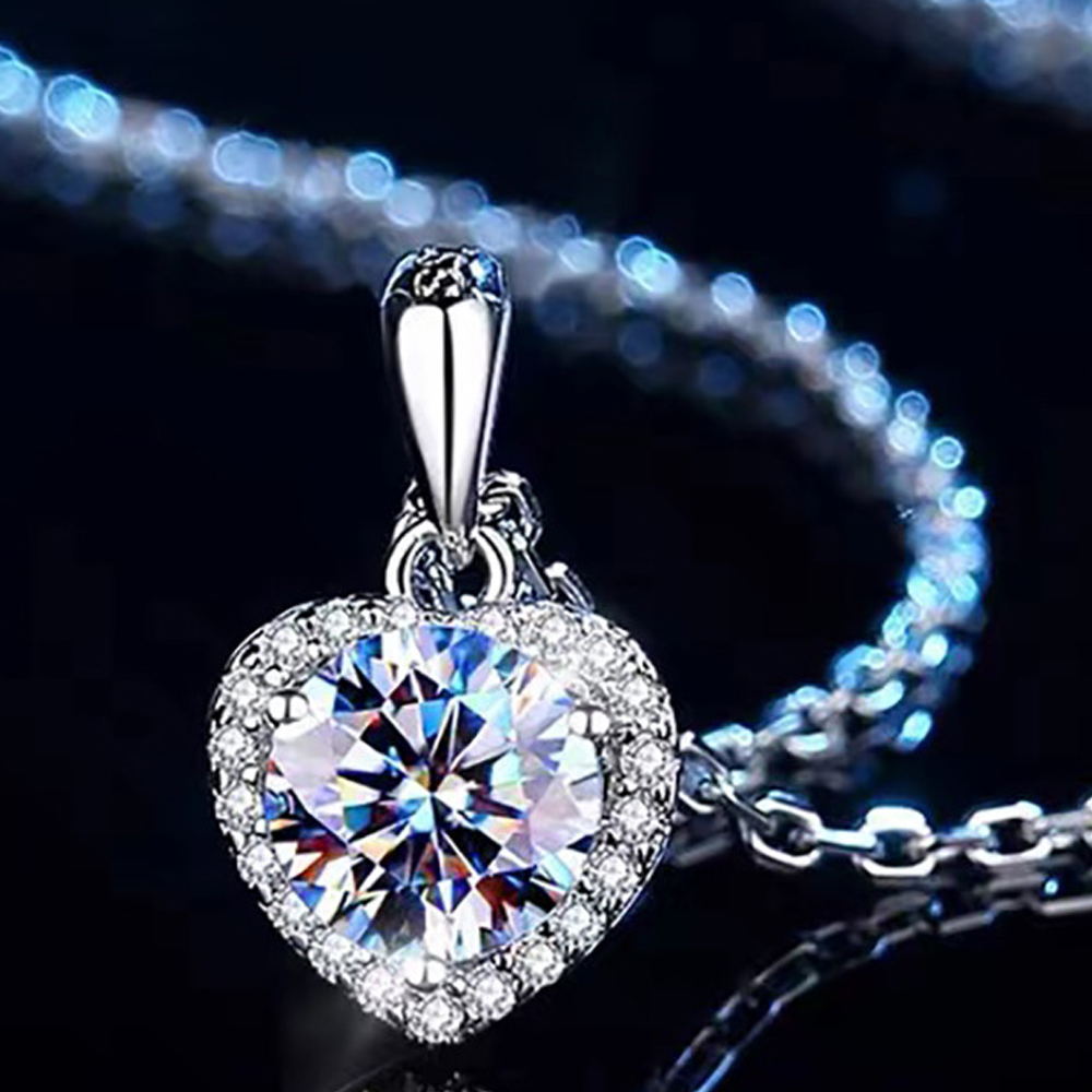 Trumium 1CT Mozanit Kolye Kadı - Moissanite Pendant Necklace Solitaire incelemesi ve fiyatı