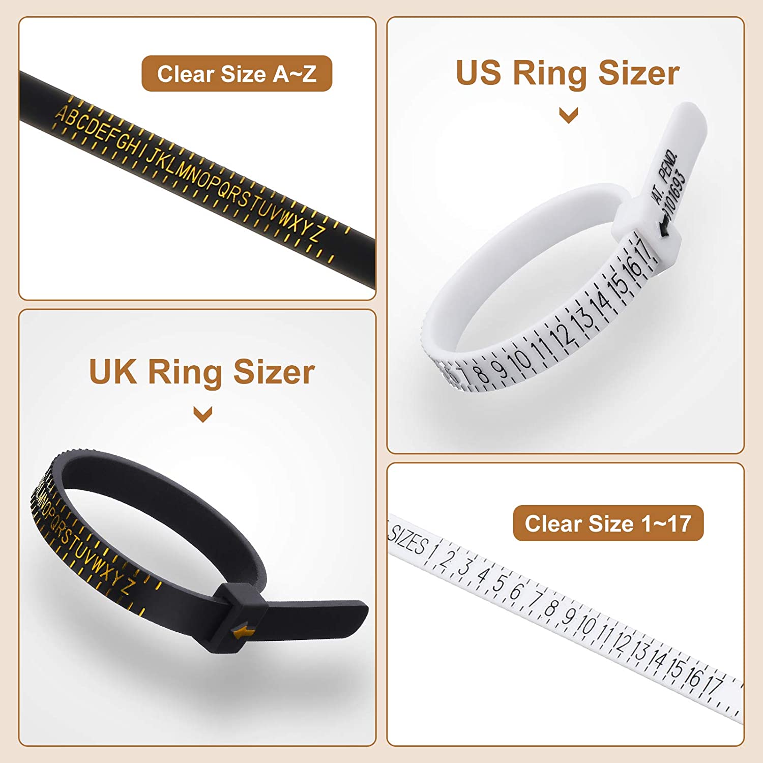 11 adet abd İngiltere yüzük Ma - Ring Sizer Measuring Tool Mandrel Set incelemesi ve fiyatı