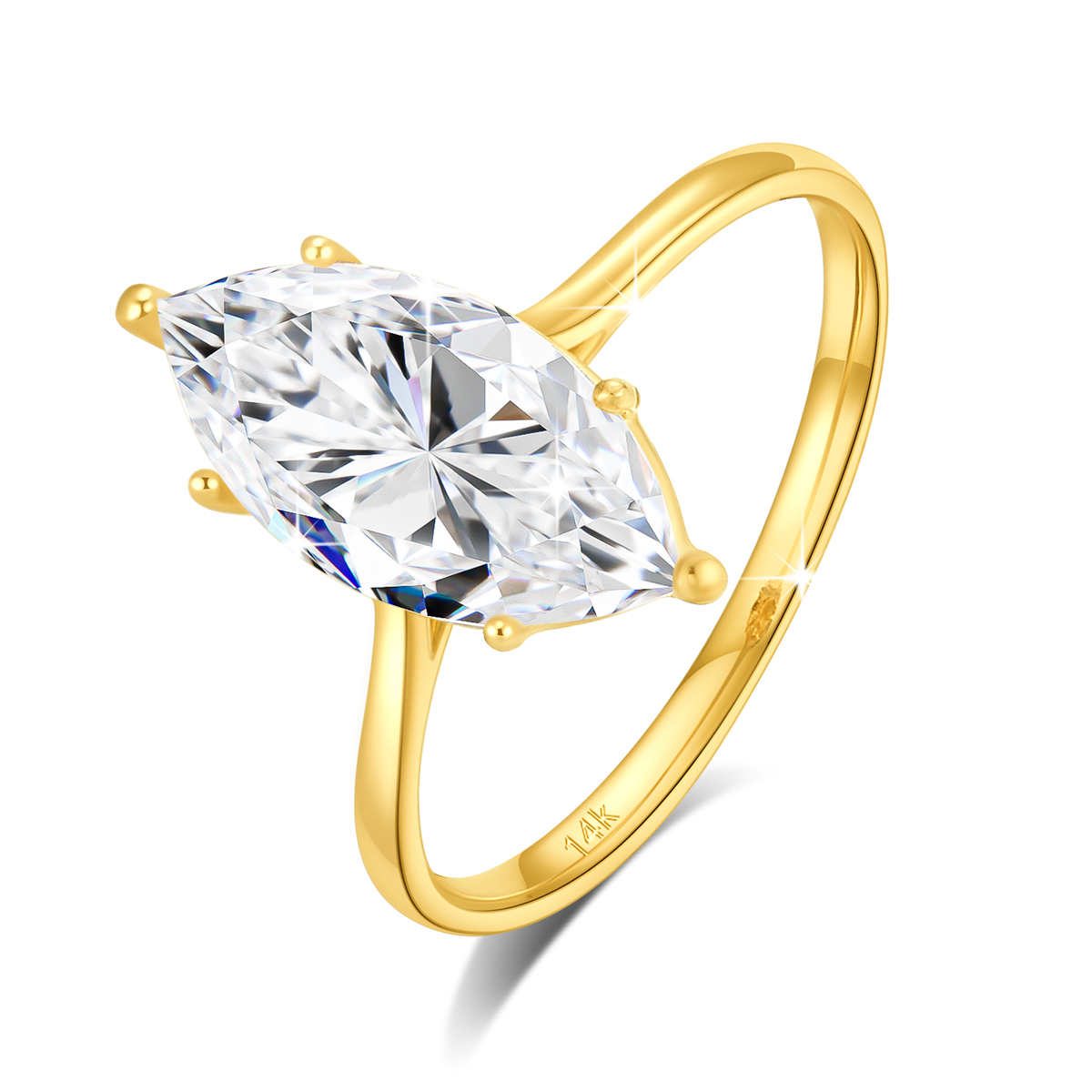 14 K Altın Mozanit Pırlanta Yü - Lab Grown Diamond Ring 14K Gold incelemesi ve fiyatı