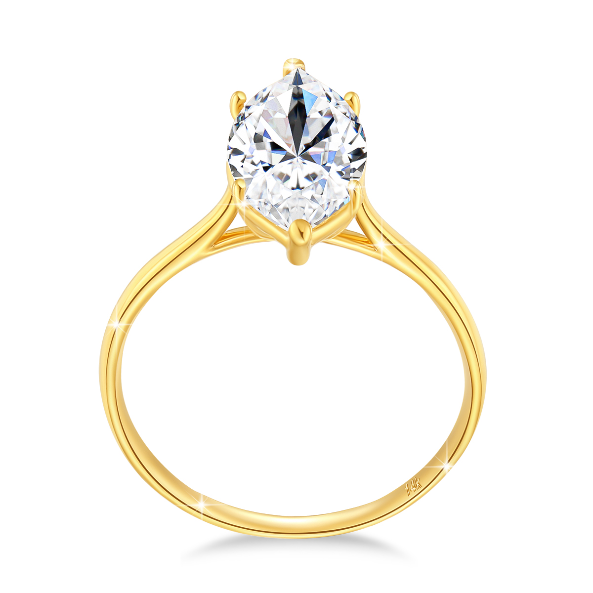 14 K Altın Mozanit Pırlanta Yü - Lab Grown Diamond Ring 14K Gold incelemesi ve fiyatı