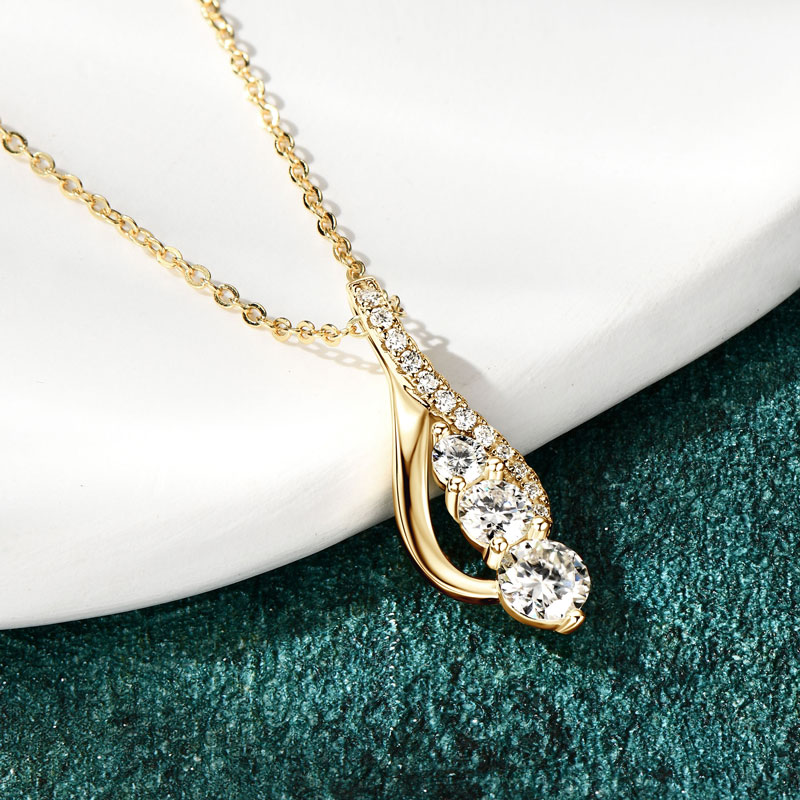 Anziw 925 Ayar Gümüş Moda Tüm  - Moissanite Pendant Necklace Solitaire incelemesi ve fiyatı