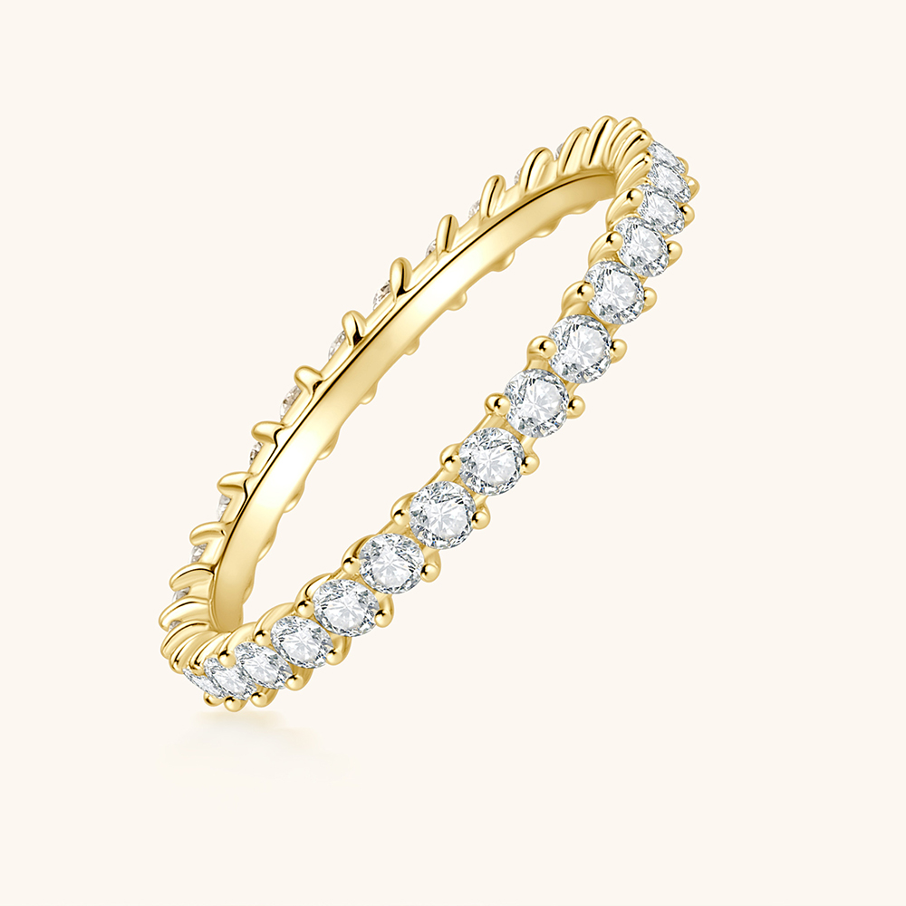 Sweetrain 2mm Tüm Mozanit Yüzü - Moissanite Eternity Band Ring Stackable incelemesi ve fiyatı