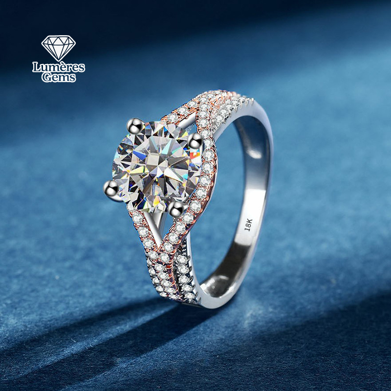 LumièRe Gems 2 Karat D-Renk VV - Moissanite Engagement Ring 2 Carat D Vvs1 incelemesi ve fiyatı