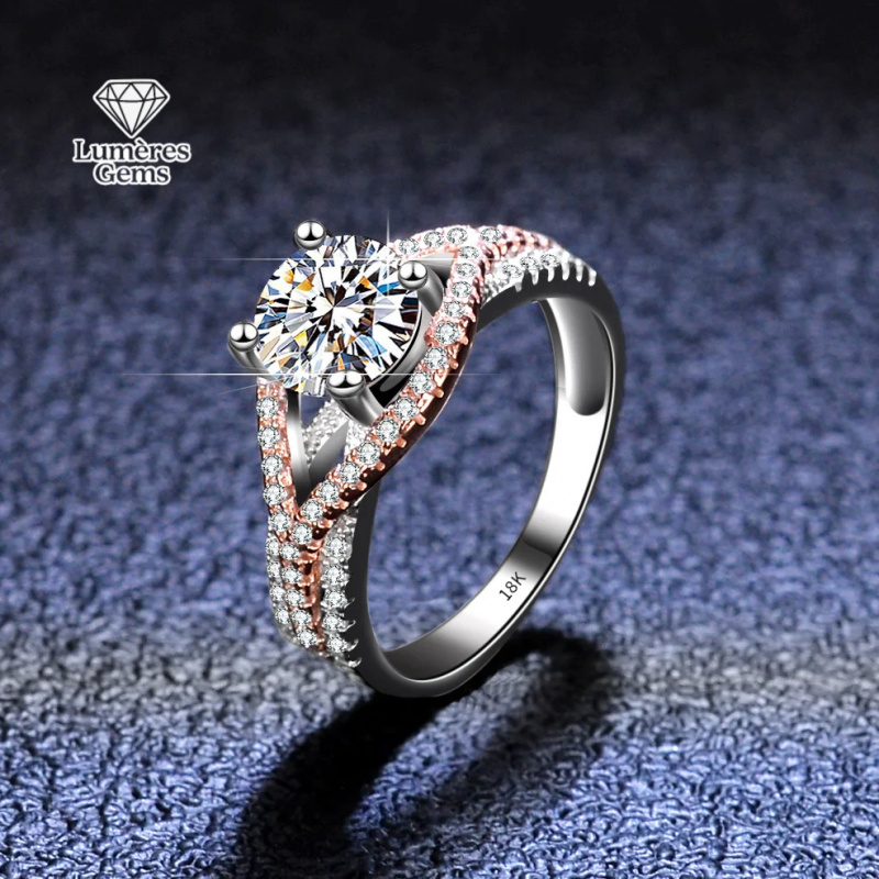 LumièRe Gems 2 Karat D-Renk VV - Moissanite Engagement Ring 2 Carat D Vvs1 incelemesi ve fiyatı