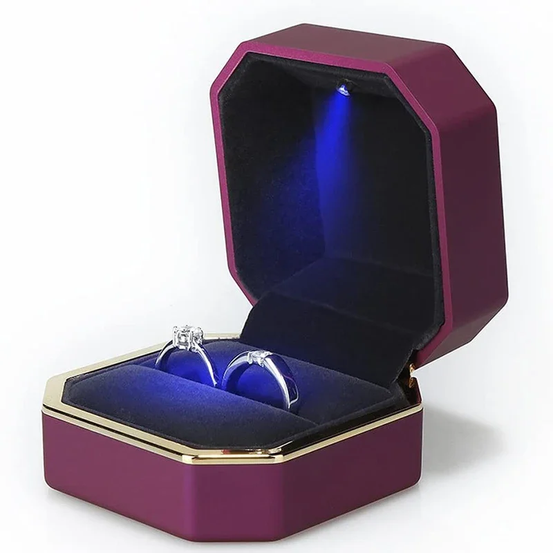 1 adet LED Takı Yüzük Kutusu L - Velvet Ring Box Led Light Proposal incelemesi ve fiyatı