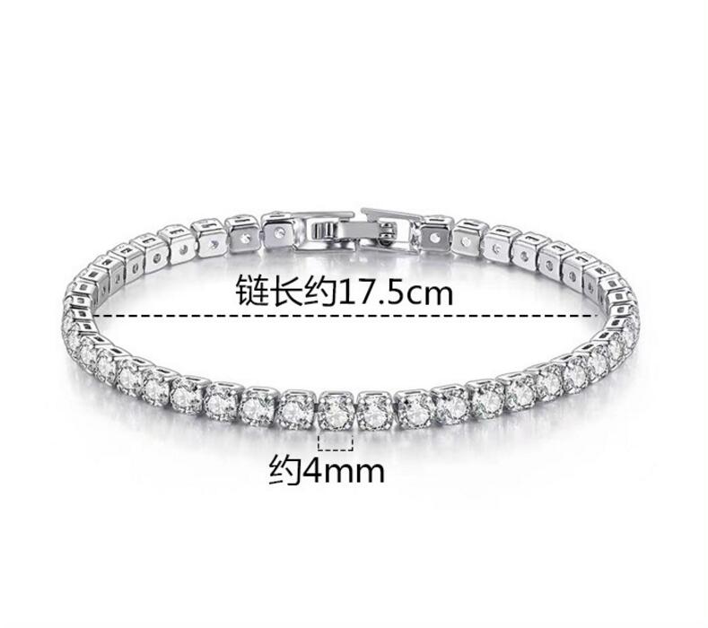3mm 4mm D renk Moissanite teni - Moissanite Tennis Bracelet 925 Sterling incelemesi ve fiyatı