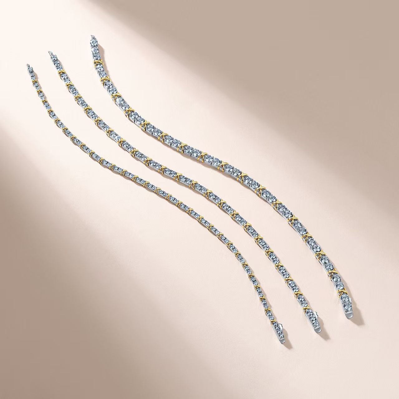 TY İki Renkli X-Link 925 Ayar  - Moissanite Tennis Bracelet 925 Sterling incelemesi ve fiyatı