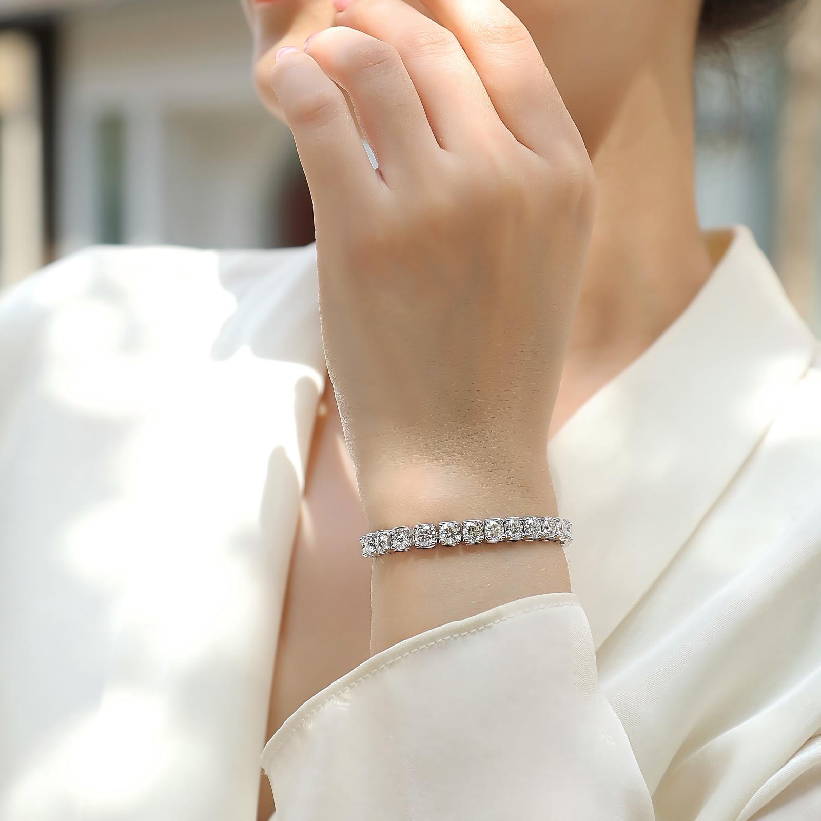Kadınlar için 5mm Moissanite T - Moissanite Tennis Bracelet 925 Sterling incelemesi ve fiyatı
