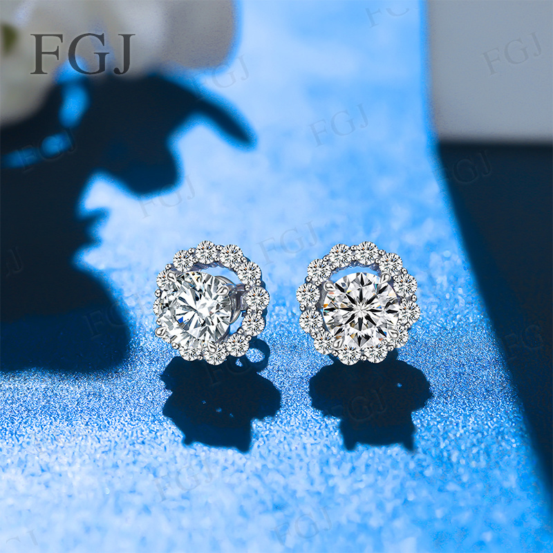 Kadınlar için Moissanite Pırla - Moissanite Stud Earrings Round Cut 1Ct incelemesi ve fiyatı