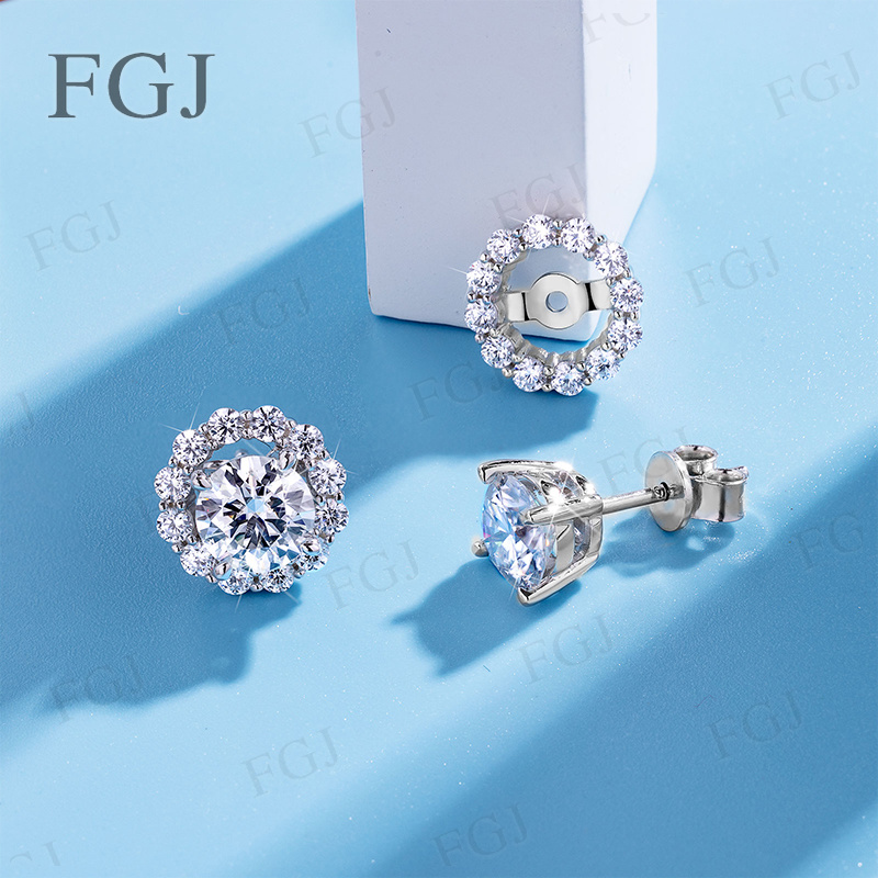 Kadınlar için Moissanite Pırla - Moissanite Stud Earrings Round Cut 1Ct incelemesi ve fiyatı