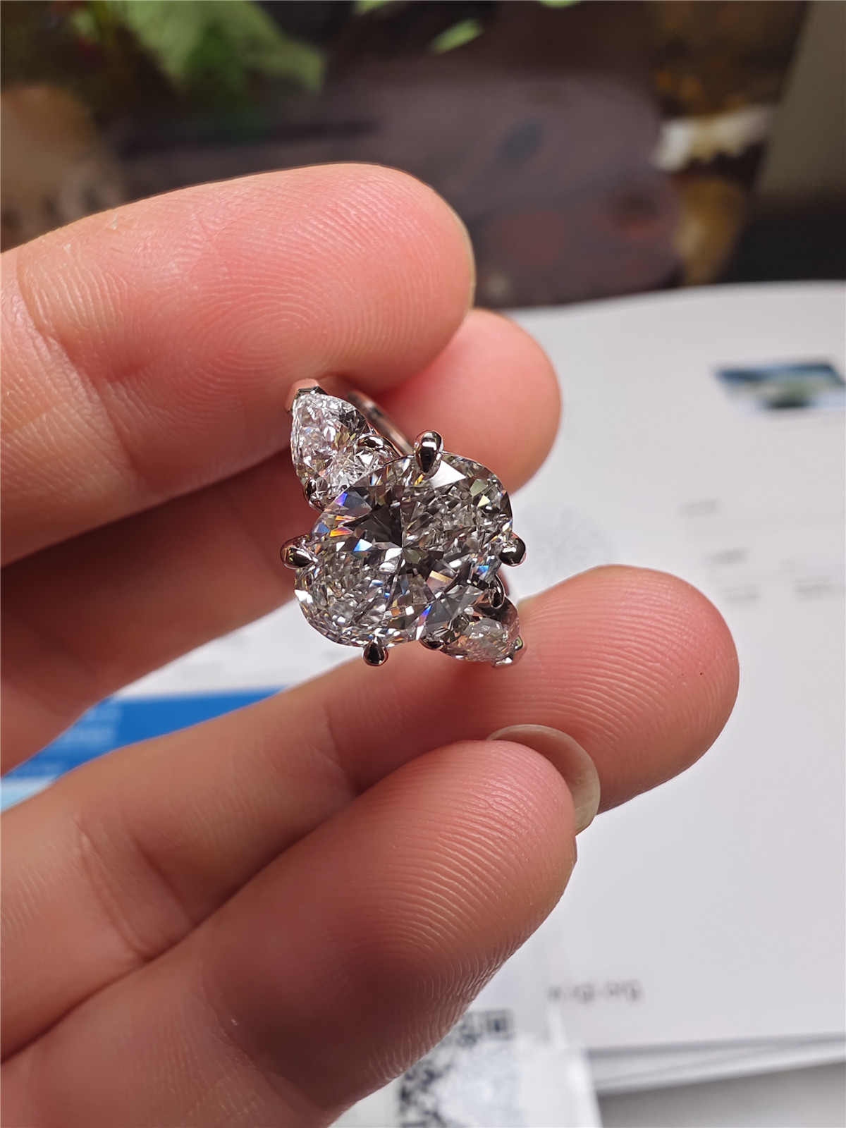 PT950 Platin Pırlanta Yüzük, L - Lab Grown Diamond Ring 14K Gold incelemesi ve fiyatı